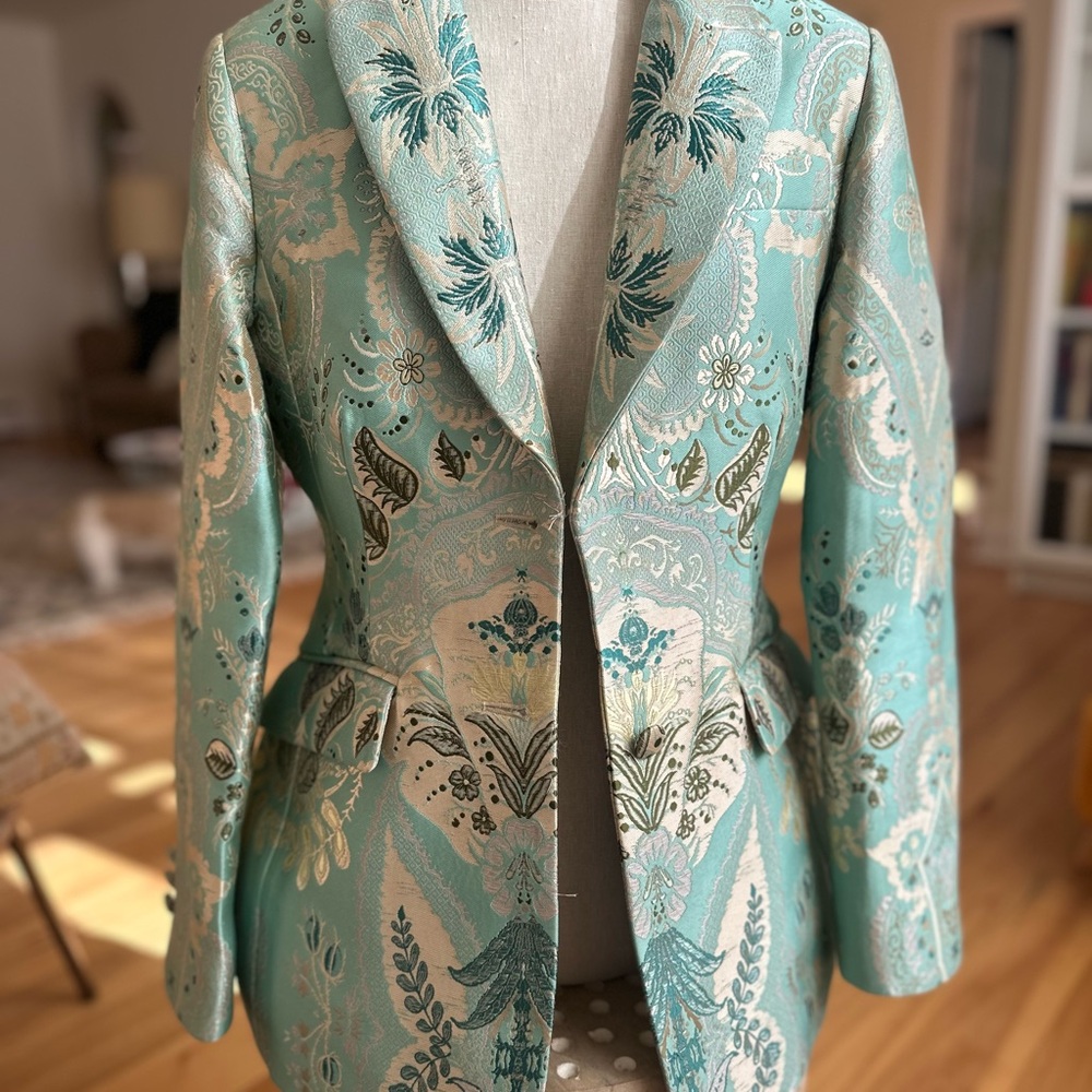 ETRO SINGLE-BREASTED JACQUARD JACKET - Size 40 Italian ✨High Fashion!✨